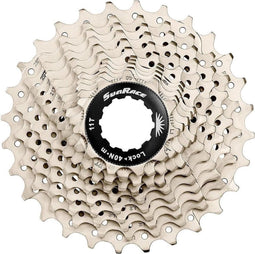 Cassette Sunrace CSRS3 11 speed 11-28T - metallic met zwarte spider
