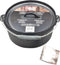 Cast Iron - Dutch Oven - Zwart - 25x25x11cm - 4L - Gietijzer - Barbecue Pan - Vuurpot