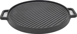 Cast Iron - Grillplaat & Bakplaat - Zwart - 30x30 cm - (2-zijdig: Ribbel & Vlak) - Gietijzer