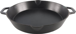 Cast Iron - XXL Pan - Gietijzer - BBQ - Ø43x7,5cm - Ovaal - Zwart - Barbecue - Zomer