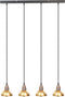 CASTALY - Hanglamp 4 lampen - Messing - Metaal