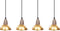 CASTALY - Hanglamp 4 lampen - Messing - Metaal