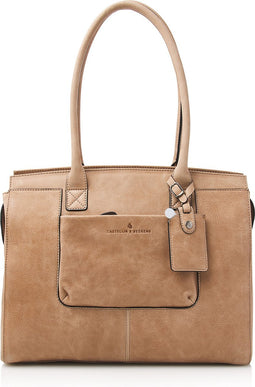Castelijn en Beerens Laptoptas / Werktas / Aktetas Dames - 15 inch - Carisma - Beige