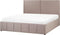 CASTELNAVET - Tweepersoonsbed - Taupe - 180 x 200 cm - Polyester