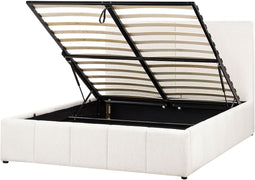 CASTELNAVET - Tweepersoonsbed - Wit - 160 x 200 cm - Polyester