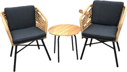 Castro balkonset, 2x castro stoel met reno tafel 50 cm