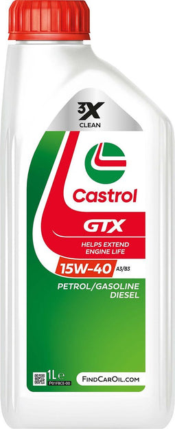 Castrol GTX - 15w40 A3/B3 - olie - 1 liter - Hoogwaardige Bescherming