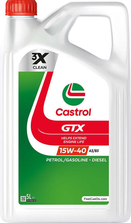Castrol Motorolie GTX 15W-40 A3/B3 5 Liter
