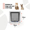 Cat Mate Kattenluik - Groot Kattenluik met 4-standen vergrendeling - 25,2 cm x 23,5 cm - UPVC/Metalen Deur, Muur, Houten Deur - Wit 221W