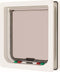 Cat Mate Kattenluik - Groot Kattenluik met 4-standen vergrendeling - 25,2 cm x 23,5 cm - UPVC/Metalen Deur, Muur, Houten Deur - Wit 221W