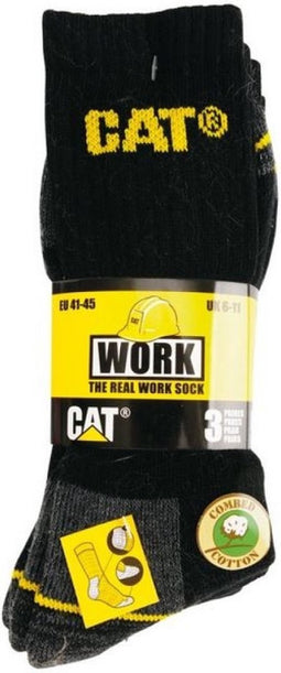 CAT Werk Sokken 3 Paar - Zwart/Grijs 96 - 45