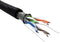 CAT5e FTP 100 meter buitenkabel op rol stug zwart CCA - netwerkkabel