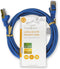 CAT5e Netwerkkabel - SF/UTP - RJ45 Male - RJ45 Male - 2.00 m - Rond - PVC - Blauw - Label