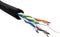 CAT5e U/UTP 100 meter buitenkabel op rol stug zwart CCA - netwerkkabel