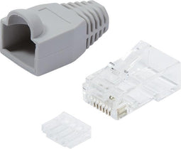 CAT6 Connector met tule en hulpstuk RJ45 - Unshielded 100 stuks - Kabelverbinder - Kabel Connector