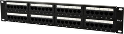 CAT6 Gigabit 19'' Patch Panel 2U met 48 poorten - niet afgeschermd / zwart