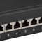 CAT6a Gigabit 10'' Patch Panel 1U met 12 poorten - afgeschermd / zwart