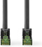 CAT7 Netwerkkabel - S/FTP - RJ45 Male - RJ45 Male - 1.00 m - Snagless - Rond - LSZH - Zwart - Envelop