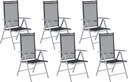 CATANIA - Tuinstoel set van 6 - Zwart - Polyester