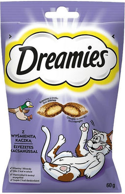 Catisfactions - Dreamies - Eend - 60gram - Katten snack - Traktatie - Katten snoepjes - Krokant vanbuiten - Zacht vanbinnen