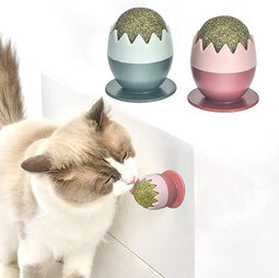Catnip Balls Speelgoed voor katten, draaibaar eetbaar kattenspeeltje voor het likken van katten, tandenreiniging tandheelkundige kitten kauwspeelgoed, veilige gezonde kattenmuursnoepjes voor kittens