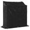 vidaXL - Haardhoutrek - met - regenhoes - 100,5x40,5x110,5 - cm - staal