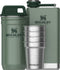 Stanley Adventure Pre|Party Shot Glass + Flask Set | Hammertone Green | BPA-Vrije shotglazen & heupfles | Roestvrijstalen borrelglazen & zakflacon | Makkelijk opstapelen & opbergen