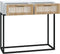 vidaXL - Wandtafel - 80x30x75 - cm - bewerkt - hout - en - ijzer - wit