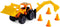Cavallino Grip Graafmachine Tractor met Rubberbanden, 38,5cm