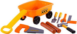 Cavallino Toys Cavallino Bolderkar Oranje met Gereedschap en Boomstammen, 9dlg.