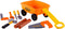 Cavallino Toys Cavallino Bolderkar Oranje met Gereedschap en Boomstammen, 9dlg.