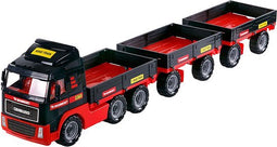 Cavallino Toys Cavallino Mammoet Vrachtwagen met Dubbele Aanhanger, Schaal 1:16