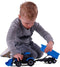 Cavallino Toys Cavallino Tractor met Lader en Aanhang Kiepwagen Blauw, Schaal 1:32