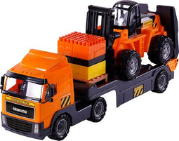 Cavallino Toys Cavallino Vrachtwagen met Trailer en Vorkheftruck, Schaal 1:16