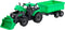 Cavallino Tractor met Lader en Aanhang Kiepwagen Groen, Schaal 1:32