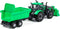 Cavallino Tractor met Lader en Aanhang Kiepwagen Groen, Schaal 1:32