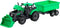 Cavallino Tractor met Lader en Aanhang Kiepwagen Groen, Schaal 1:32