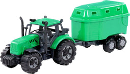 Cavallino Tractor met Paardentrailer Groen, Schaal 1:32