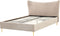 CHALEIX - Tweepersoonsbed - Taupe - 140 x 200 cm - Fluweel
