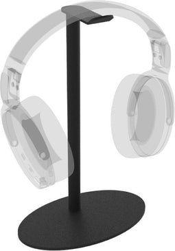 Cavus HSB Ellips Design Standaard voor Hoofdtelefoon - Koptelefoon Houder Trendy Zwart Staal - Ovaal