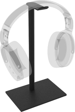 Cavus HSB Square Design Standaard voor Hoofdtelefoon - Koptelefoon Houder Trendy Zwart Staal - Rechthoekig