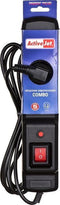 Activejet COMBO 3GN 3M power uitbreiding 3 AC-uitgang(en) Binnen Zwart