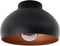 EGLO Mogano - Plafondlamp E27 - Ø28 cm - Zwart/Koper