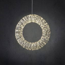 Luca Lighting Lichtkrans met Klassiek Witte LED Verlichting - Ø60 cm - Zilver