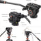 Cayer - AF2451 Professionele Video Statief Kit - 67 Inch - H4 Fluid Kop - Afneembare Monopod