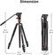 Cayer FP2450H4 Monopod Statief – 75 Inch Aluminium, Voor Canon, Nikon, Sony DSLR