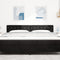 vidaXL - Hoofdbord - met - Kristallen - Knopen - Getuft - Zwart - 180 - cm - Velours