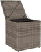 vidaXL - Tuinkrukken - met - kussens - 2 - st - 40x40x43 - cm - poly - rattan - grijs