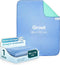 Safe Age® wasbare incontinentie onderleggers - matrasbeschermer - lekvrij en anti-slip - Blauw/Groen