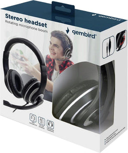 Headphones with Microphone GEMBIRD MHS-03-BKWT